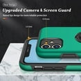 thumbnail image 6 of Shockproof Case for iPhone 11 6.1 inch, [Built-in Camera Cover] Military Grade Phone Case Cover with Embedded Metal Ring Stand Kickstand [Support Magnetic Car Holder] for iPhone 11, Green, 6 of 13