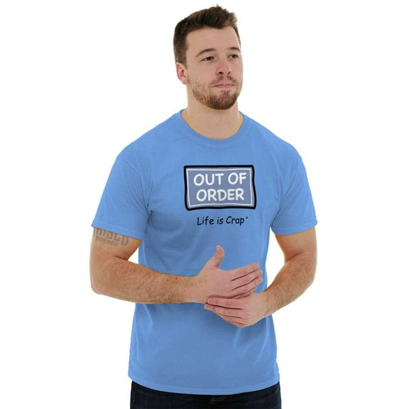 Out Of Order Bathroom Funny Novelty Men's Graphic T Shirt Tees Brisco Brands M