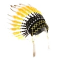 thumbnail image 2 of Tocado de plumas Yuyangstore indio de jefe americano disfraz de fiesta estilo D, 2 of 8