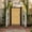 Yellow, variant on VEIKOUS 6' x 4' Cedar Wood Garden Gate with Aluminum Frame, Lockable Full Enclosure Security Privacy Fence Gate for Yard, Brown