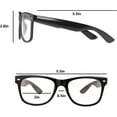 thumbnail image 3 of Nerd Glasses,Clear Lenses Thick Frame Glasses,Square Black Glasses for Men Women,20 Pack,Black,Non-Prescription, 3 of 7