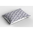 thumbnail image 2 of Ambesonne Vintage Botany Pillow Sham 2 Pack, Hydrangea Floral, 26"x20", Indigo Purpleblue, 2 of 3