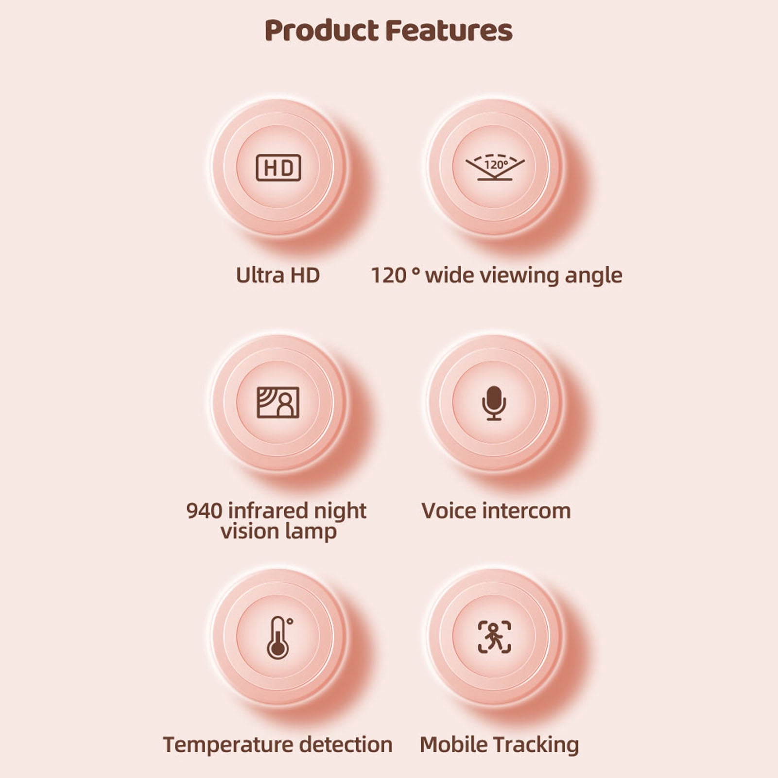 BIMZUC Smart 1080P WiFi Baby Camera with Remote Voice Intercom, Real-time Breathing Sound Detector, and Universal Stand, Safe Nursery Pet Video Monitor (19.7 inches / 50 cm)