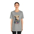thumbnail image 2 of Women's Cute Highland Cow Shirt Highland Heifer Watercolor Design, 2 of 3