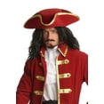 thumbnail image 1 of Chapeau de Pirate Rhum Captain Morgan Tricorn Buccaneer Crochet Rouge Costume d'Halloween, 1 of 1