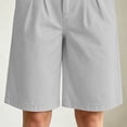thumbnail image 6 of Women's Bermuda Long Shorts with Pockets, 9" Wide Leg Knee Length Shorts for Women, Walking Casual Workout Bottoms, 6 of 7