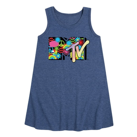 MTV - Icon Collage Logo - Toddler & Youth Girls A-line Dress