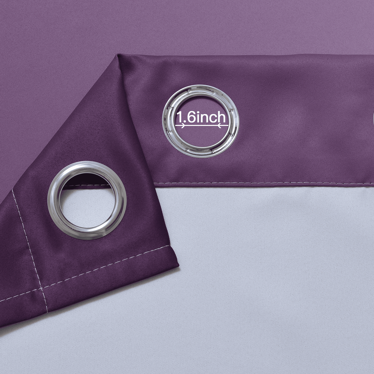 Yakamok Grommet Light Blocking Blackout Ombre Purple Curtains for Bedroom,Room Darkening Window Drapes for Living Room, 42x63 inches, 2 Panels