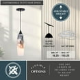 thumbnail image 4 of Milano Bronze Mini Pendant Ceiling Light Black and White Glass, 4 of 8