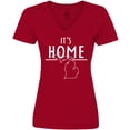 thumbnail image 3 of Inktastic It's Home- State of Michigan Outline Women's V-Neck T-Shirt, 3 of 5