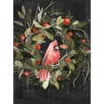 thumbnail image 2 of Scarvey, Emma 19x24 White Modern Wood Framed Museum Art Print Titled - Christmas Cardinal II, 2 of 4