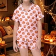 thumbnail image 2 of Halloween Pajamas Kids Size 2-3 Years Boys Girls Halloween Sleepwear Short Sleeve Top with Elastic Shorts Girls' Pajama Sets Light Pink, 2 of 6