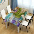 thumbnail image 2 of DEIARA Golden Retriever Square Tablecloth 54×72in Polyester Fabric Tablecloth Washable Dust Resistant Wrinkle Resistant, 2 of 9