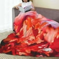 thumbnail image 6 of Honeii Autumn Maple Leaves Print Fleece Blanket - Throw Blanket for Bed, Sofa, Couch, Camping, and Travel , Microplush Ultra Soft Warm Blanket-40"x30", 6 of 7