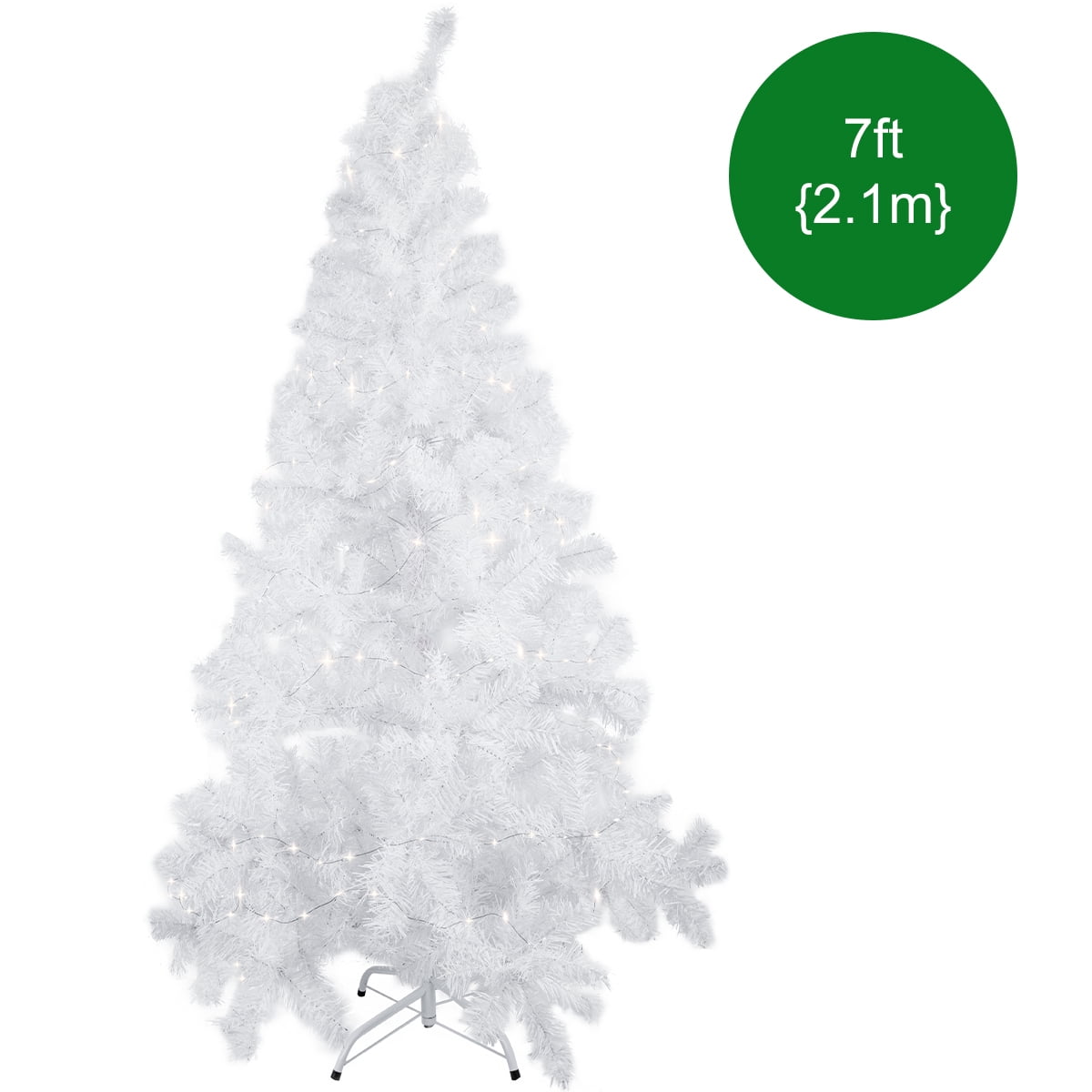 UTEN Artificial Christmas Tree Hinged Spruce with Foldable Stand and ...