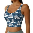 thumbnail image 2 of Goofa Snow Penguin Printed Sports Bras for Women, High Impact Running Bra Workout Crop Tank Tops Longline Sports Bra Push up-Medium, 2 of 9