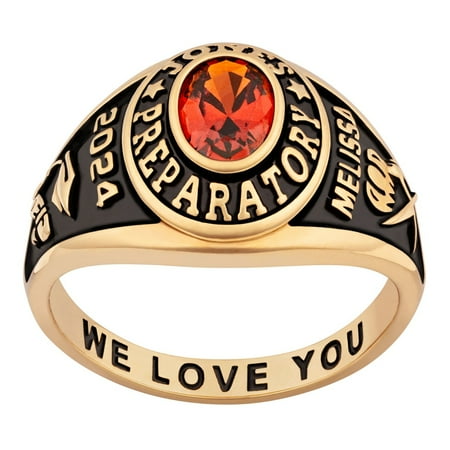 Order Now for 2025 Graduation, Freestyle Women's Classic Oval Birthstone Class Ring, Personalized, High School or College Graduation