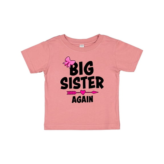 Inktastic Big Sister Again with Bow and Arrow Girls Baby T-Shirt