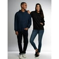 thumbnail image 3 of Fruit Of The Loom Mens Eversoft Fleece Pullover Hoodie, XL, Black, 3 of 6