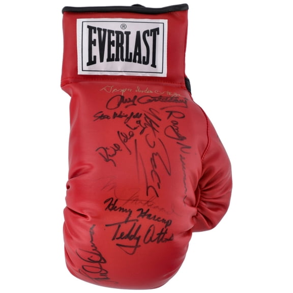 Boxing Greats Multi Signed Glove 11 Sig Teddy Atlas Gaspar Ortega Beckett COA