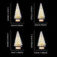 thumbnail image 5 of Shoreew 3Pcs Artificial Mini Christmas Tree Set with Snow Frosted Tips 3.5-15cm Sisal Tabletop Decor for Home Office Festive Holiday Centerpiece, 5 of 7