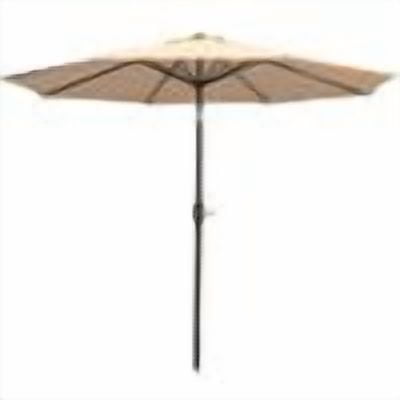 Sunnydaze 96" Beige Solid Octagon Market Umbrella with Push-Button Tilt