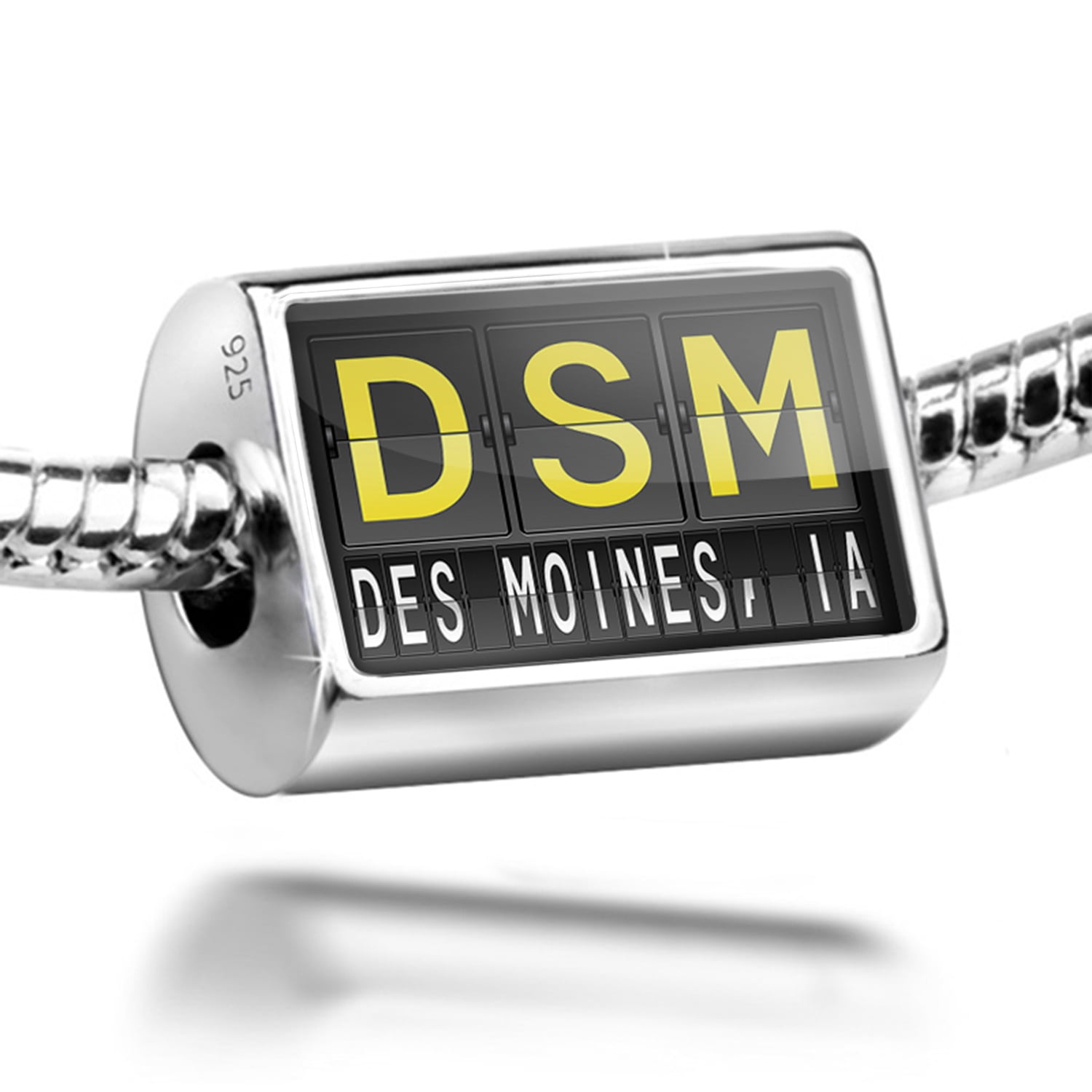 Neonblond Charm DSM Airport Code For Des Moines IA 925 Sterling Silver neonblond-charm-dsm-airport-code-for-des-moines-ia-925-sterling-silver