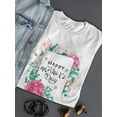 thumbnail image 3 of Happy Mothers Day Square Flowers T-Shirt Women -Image by Shutterstock, Female Medium, 3 of 4