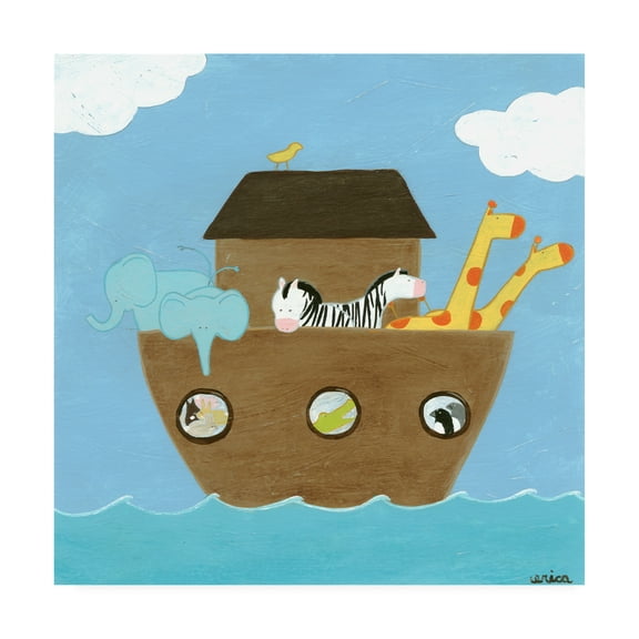 Trademark Fine Art 'Noahs Ark I' Canvas Art by June Erica Vess