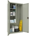 thumbnail image 5 of Lorell 4-shelf Steel Janitorial Cabinet 36" x 18" x 72" - 4 x Shelf(ves) - Hinged Door(s) - Locking System, Welded, Sturdy, Recessed Locking Handle, Durable, Removable Lock, Storage Space, Adjustable, 5 of 6