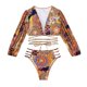 thumbnail image 1 of Gibobby Conjunto de Bikini para Mujer Trajes de baño de 2 piezas para mujer Conjunto de bikini con anillo halter(Azul,CH), 1 of 5