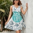 thumbnail image 3 of Seashells, Summer, Holidays Women's Tank Dress V Neck Sleeveless Summer Sundress, 3 of 7