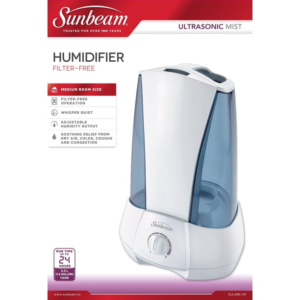Sunbeam® Ultrasonic Cool Mist Humidifier - Walmart.ca