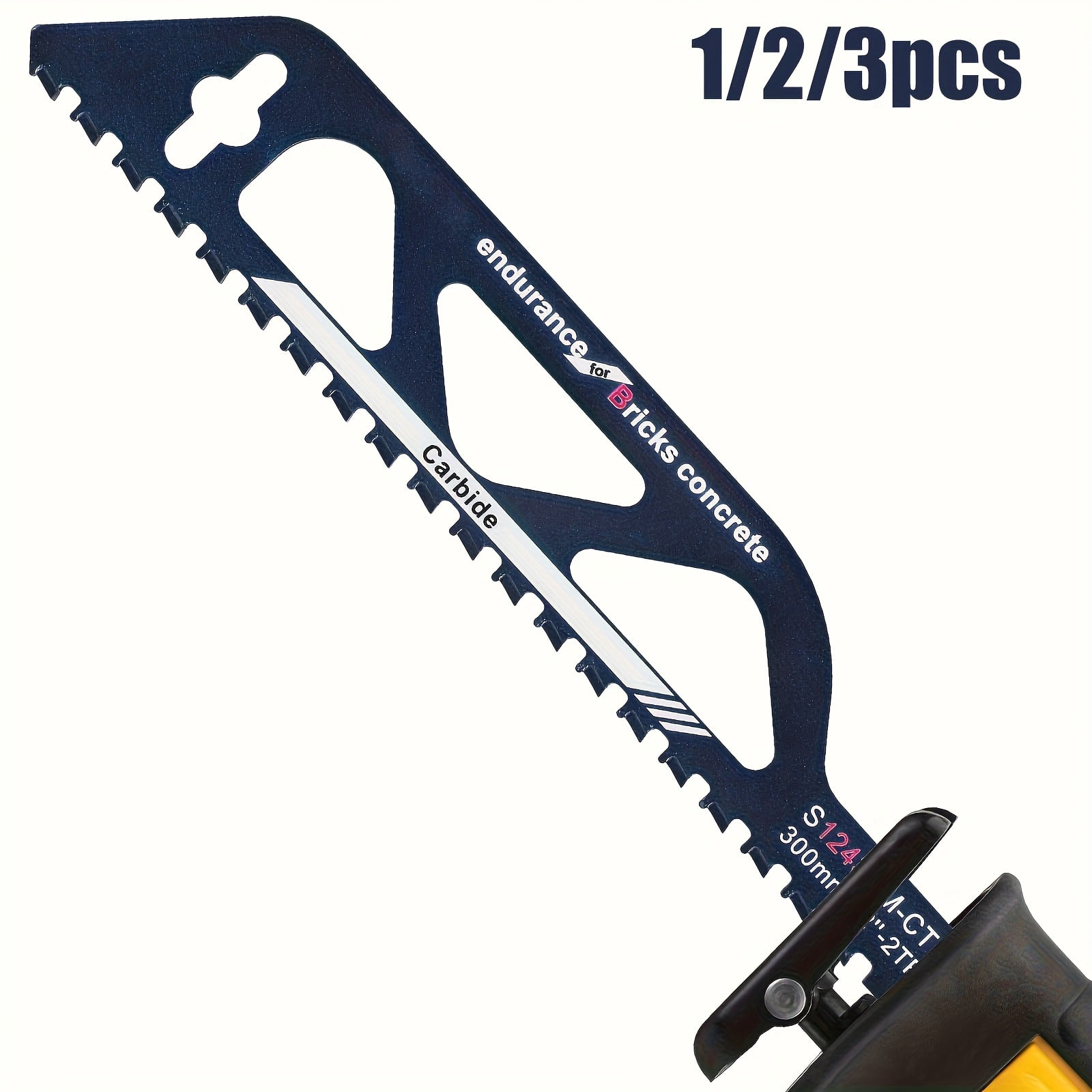 1/2pcs Reciprocating Saw Blade 12/18Inch Universal Cutting Recip Sabre Saw Blade Alloy Steel Brick Concrete Cutting Saw Blade Masonry Cutting