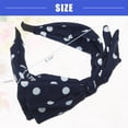 thumbnail image 3 of Vocoste Polka Dots Wide Bow Headbands Fashion Hair Hoop Blue with Bow Knotted for Girls Women, 3 of 6