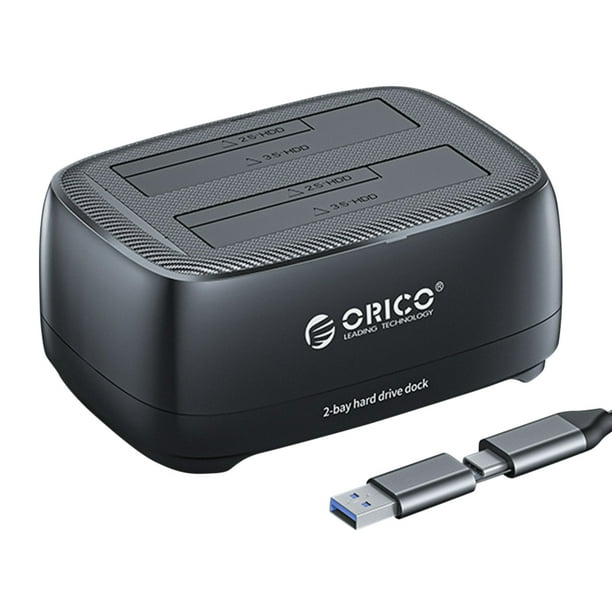 Base para Disco Duro Doble Bahía UASP Sin Herramientas Compatible Con SSD Y HDD 2 5 3 Pulgadas