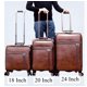 thumbnail image 2 of Maleta de viaje con ruedas de 20 pulgadas para hombre, Maleta de cuero PU, bolsa de equipaje con ruedas de viaje de 24 pulgadas, Maleta giratoria de 18 pulgadas, 2 of 4