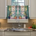 thumbnail image 2 of Yayeee Kitchen Curtains Tier Pair Light Filtering 27"x24" Rod Pocket Short Cafe Window Panel, Window Scene, 2 of 7