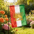 thumbnail image 4 of Double Sided Garden Flag, Old Historic Iran with Lion Post Flag Crown, 4 of 8