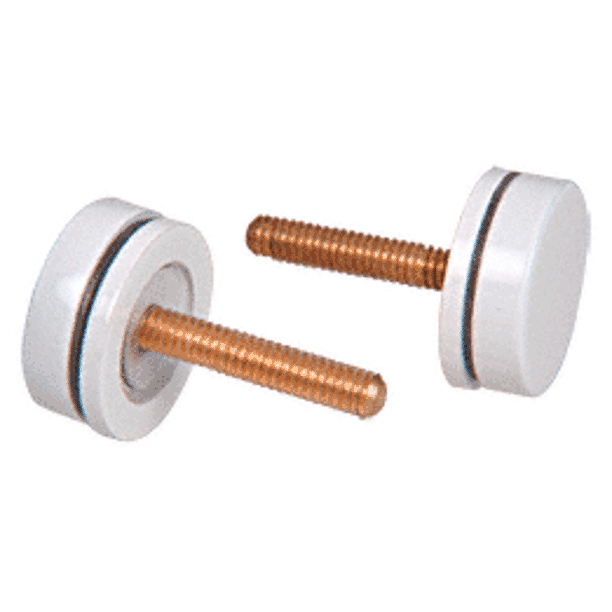 CRL 30SKW White Replacement Washer/Stud Kit for SingleSided Solid Pull Handle