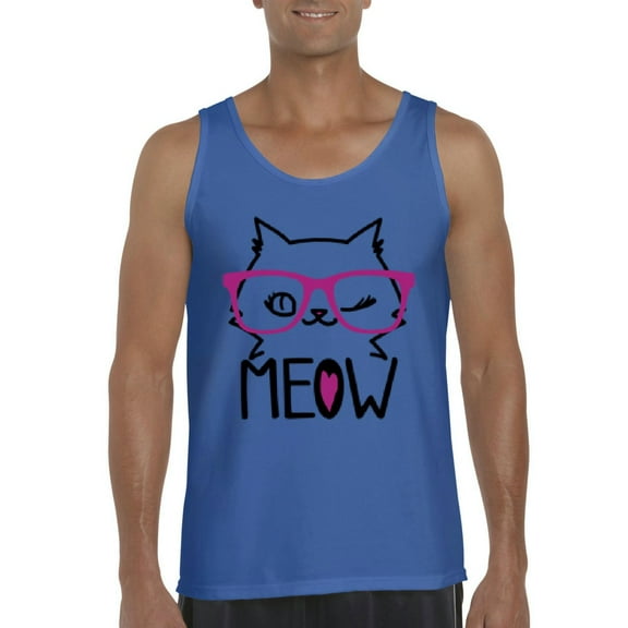 Artix - Men's Tank Top for Men, up to Men Size 3XL - Meow Cute Cat Kitty