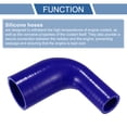 thumbnail image 4 of Unique Bargains 1pcs 25-45mm 0.98"-1.77" ID 90mm 3.54" Length 90° Blue Car Silicone Hose Universal, 4 of 7