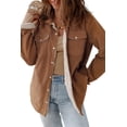 thumbnail image 2 of Vintage Cinnamon Fleece Lined Corduroy Jacket with Buttoned Flap Pockets | [ZhiHiMeRi] | L, 2 of 8