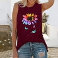 thumbnail image 1 of CEHVOM Womens Tank Tops Casual Loose Fit Plus Size Sunflower Printed Tee Shirts, 1 of 6
