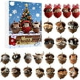 thumbnail image 2 of Forest Animal Acorn Ornaments Advent Calendar 2025, 24 Days of Christmas Advent Calendar with 24 Unique Forest Animal Acorn Ornaments, 2D Acrylic Christmas Decorations, 2 of 7
