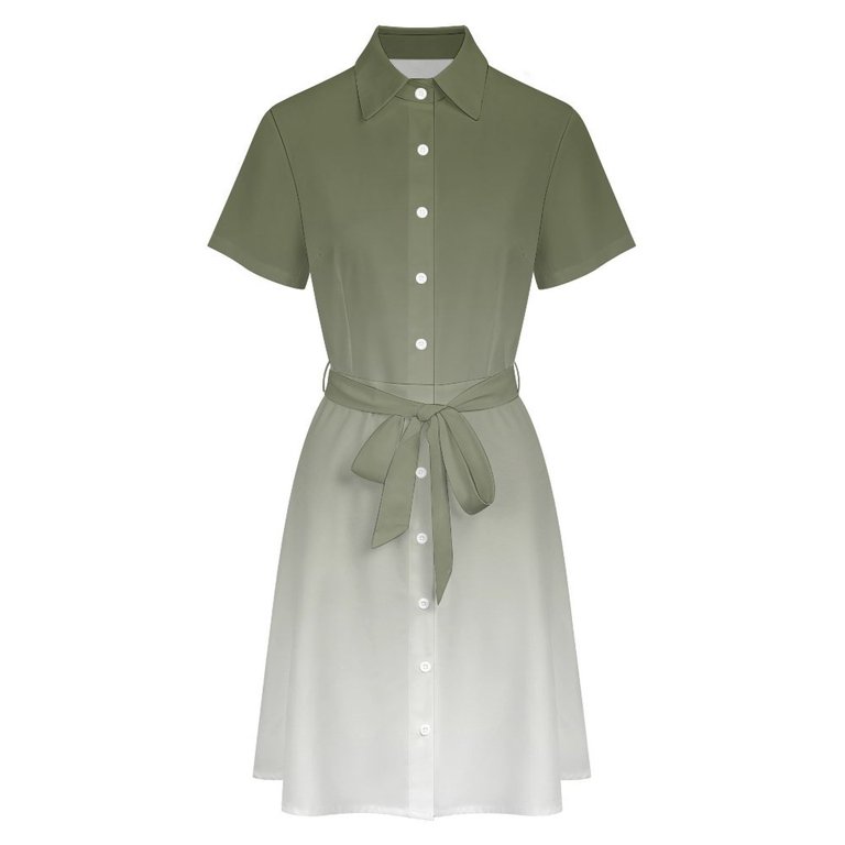 Sage Green Gradient Womens Shirt Dresses Women'S Short Sleeve Dress Turn-Down Collar Dress A Line Casuall Dress Oversize(XS-6XL) - Walmart.com Sage Green Gradient Womens Shirt Dresses Women'S Short Sleeve Dress Turn-Down Collar Dress A Line Casuall Dress Oversize(XS-6XL) - Walmart.com