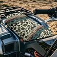 thumbnail image 4 of Renewold Waterproof ATV Seat Cover 25.2x10 Inch, Universal 4 Wheeler Seat Cover Stretch Fit for Honda/Yamaha/Polaris, Elastic Edge Mud/Snow Protector, Heavy Duty, American Tribal Cow Print Beige, 4 of 7