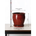 thumbnail image 5 of Serene Spaces Living 7" Sora Red Ceramic Planter, 5 of 7