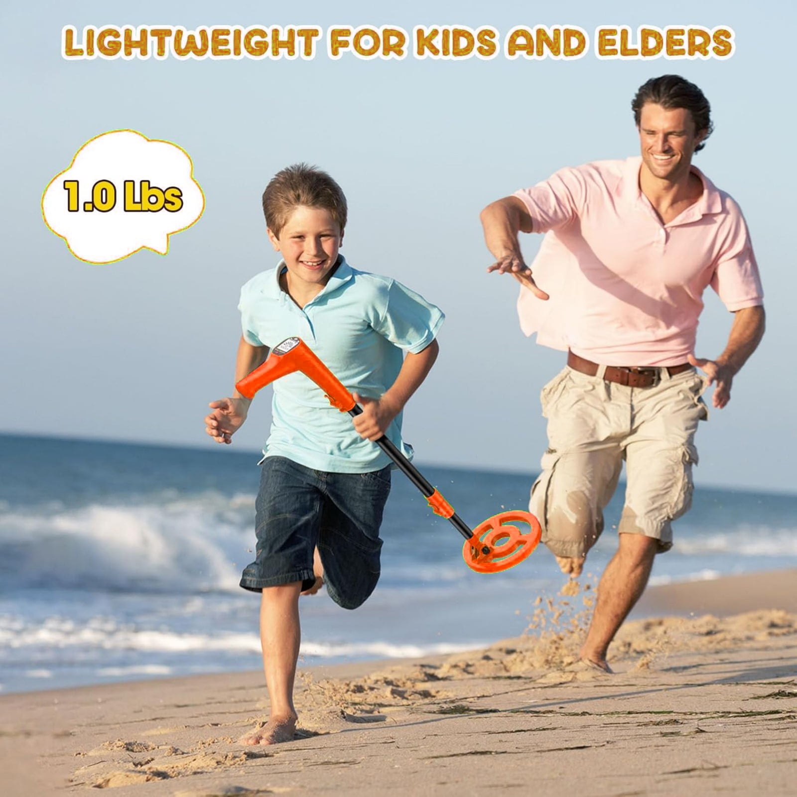 LCD Metal Detectors for Kids Lightweight ABS Materials Adjustable Height 6Inch Depth Detection Outdoors Exploration Equipment