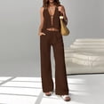 thumbnail image 2 of Women's Fashionable High-End Backless Slim Fit Sleeveless Vest And Trouser Set, Size S-2XL, 2 of 4